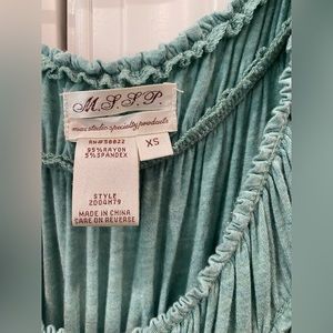 Light Teal Scrunched Tank Too